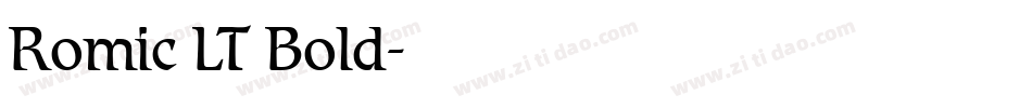 Romic LT Bold字体转换